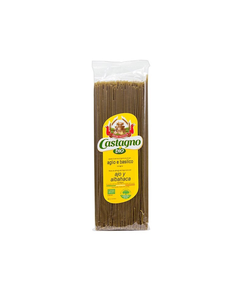 Espaguetis albahaca ajo CASTAGNO 500 gr ECO