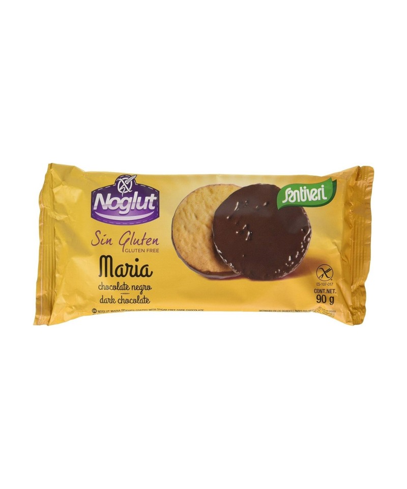 Galleta noglut maria bañada chocolate SANTIVERI 90 gr