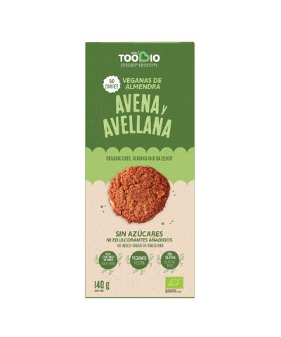 Cookies almendra avena avellana s/gluten s/azucar TOO BIO 140 gr BIO