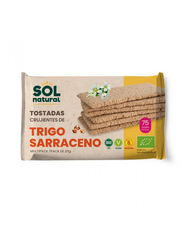 Tostadas trigo sarraceno sin gluten SOL NATURAL 140 gr BIO