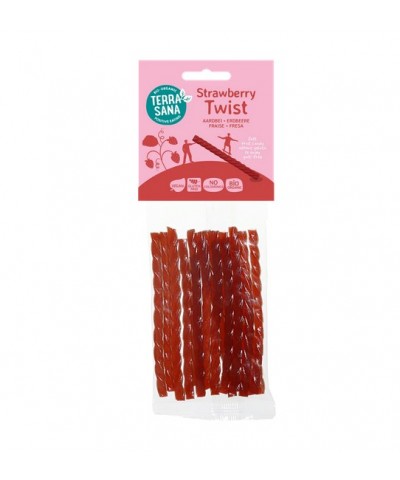 Regaliz dulce twists fresa TERRASANA 100 gr BIO