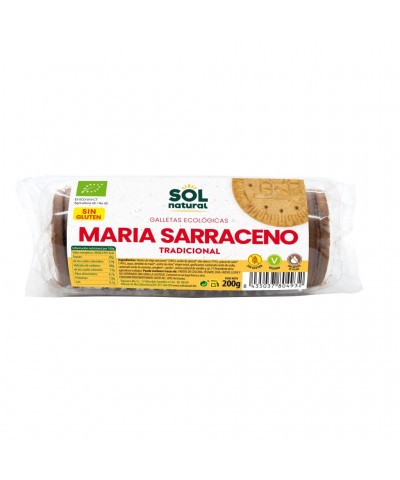 Galleta maria sarraceno sin gluten SOL NATURAL 200 gr BIO