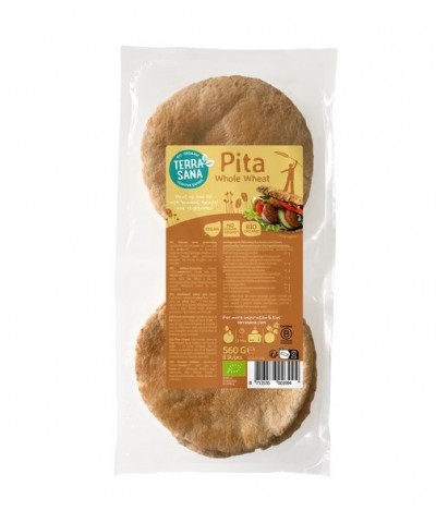 Pan pita integral trigo TERRASANA 560 gr BIO