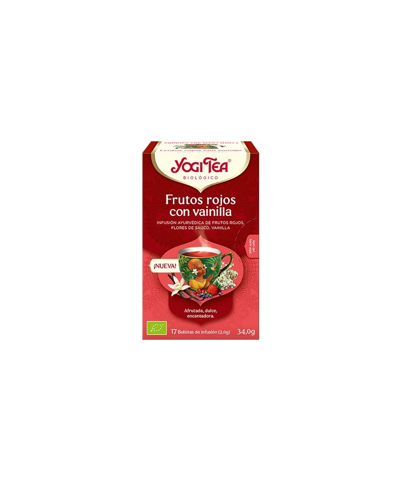 Yogi tea infusion frutos rojos con vainilla 17 bolsas BIO