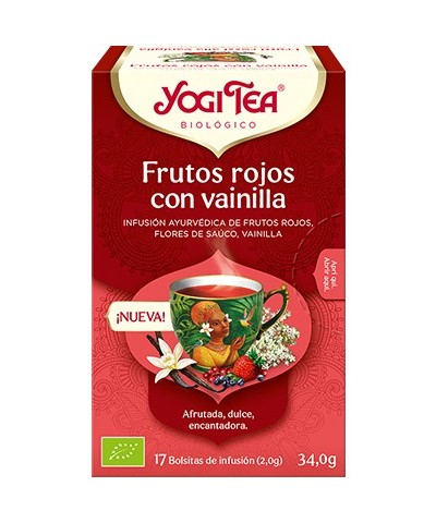 Yogi tea infusion frutos rojos con vainilla 17 bolsas BIO