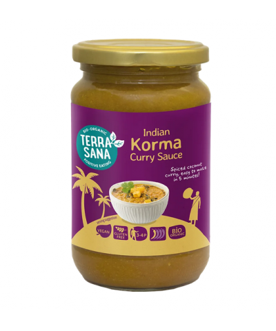 Salsa curry india korma TERRASANA 350 gr