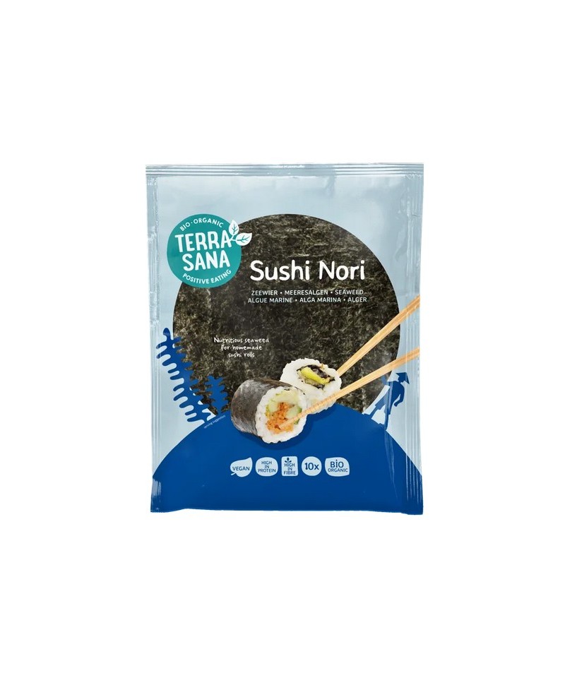 Sushi nori 7 laminas tostadas TERRASANA 17 gr BIO